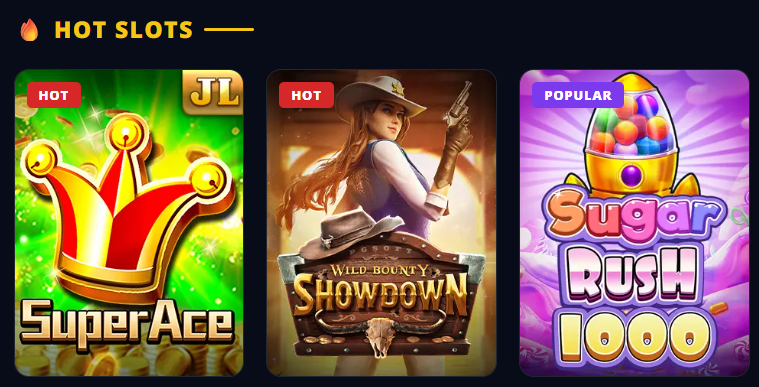S5 Casino hot slots: Super Ace, Wild Bounty, Sugar Rush 1000